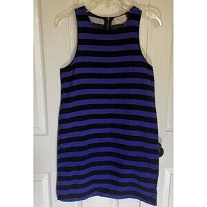 Everly size small dress purple royal blue black striped sleepless